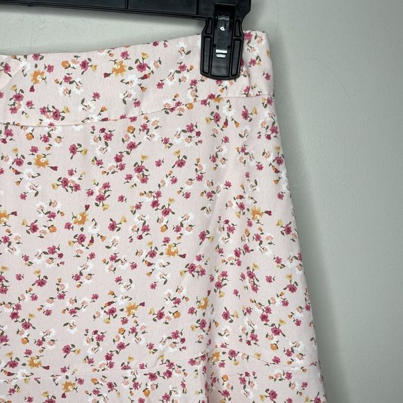 FRANCESCAS Skirt Womens Small S Mi Ami Pink Floral A-Line Mini - Picture 2 of 7
